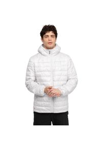 SIROKO - Męska lekka ocieplana kurtka trekkingowa Siroko Respire. Typ kołnierza: kaptur. Kolor: biały. Materiał: puch. Sport: turystyka piesza #1