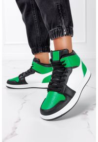 Casu - Zielone buty sportowe sznurowane casu nb531p. Kolor: czarny, wielokolorowy, zielony