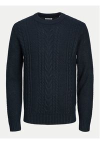 Jack & Jones - Jack&Jones Sweter Craig 12258480 Granatowy Regular Fit. Kolor: niebieski. Materiał: syntetyk #3