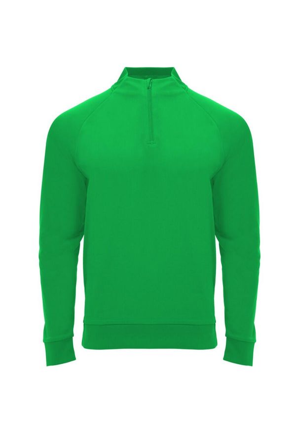 ROLY - Bluza Z Długim Rękawem Dla Dorosłych Unisex Epiro Quarter Zip. Kolor: zielony. Długość rękawa: długi rękaw. Długość: długie