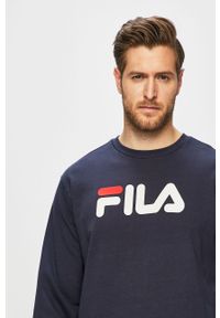 Fila - Bluza. Okazja: na co dzień. Typ kołnierza: bez kaptura. Kolor: niebieski. Materiał: bawełna, poliester, materiał, dzianina. Wzór: nadruk. Styl: casual #9