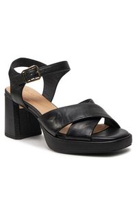 Clarks Sandały Ritzy75 Rae 26176646 Czarny. Kolor: czarny. Materiał: skóra