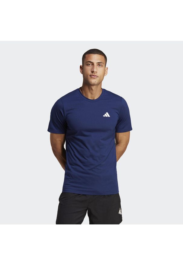 Adidas - Train Essentials Feelready Training Tee. Kolor: biały, niebieski, wielokolorowy. Materiał: materiał