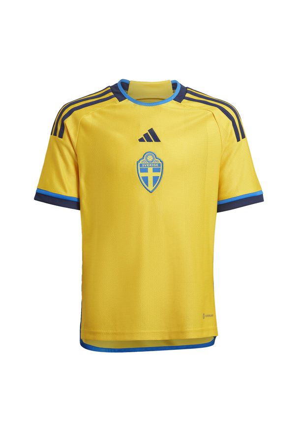 Adidas - Sweden 22 Home Jersey. Kolor: żółty. Materiał: jersey