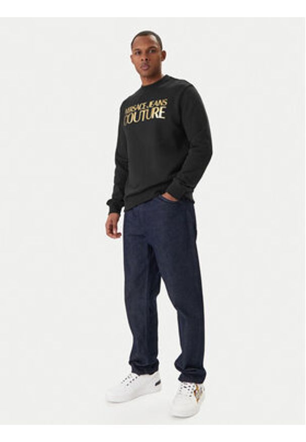 Versace Jeans Couture Bluza 80GAIT00 CF01T Czarny Regular Fit. Kolor: czarny. Materiał: bawełna