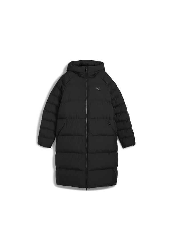 Puma - Damska parka z kapturem Mono PUMA Black. Typ kołnierza: kaptur. Kolor: czarny. Sport: bieganie