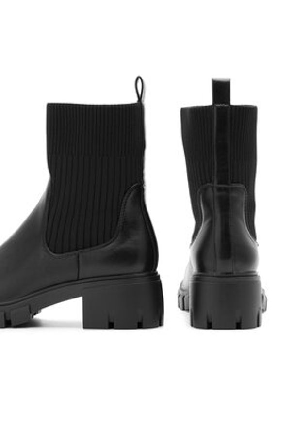 DeeZee Botki WS5575-05 Czarny. Kolor: czarny. Materiał: materiał