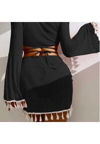 Intica - Komplet bikini z pareo i wielofunkcyjnym topem na plażę Maili. Kolor: różowy. Materiał: materiał. Wzór: aplikacja #7