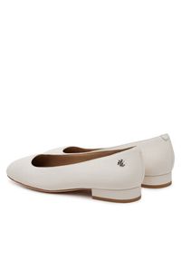 Lauren Ralph Lauren - LAUREN RALPH LAUREN Baleriny Emellie 802970534003 Biały. Kolor: biały. Materiał: skóra #3