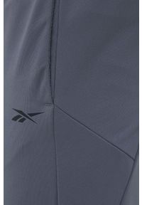 Reebok spodnie dresowe Workout Ready GJ0838 męskie kolor szary gładkie. Kolor: szary. Materiał: dresówka. Wzór: gładki #2