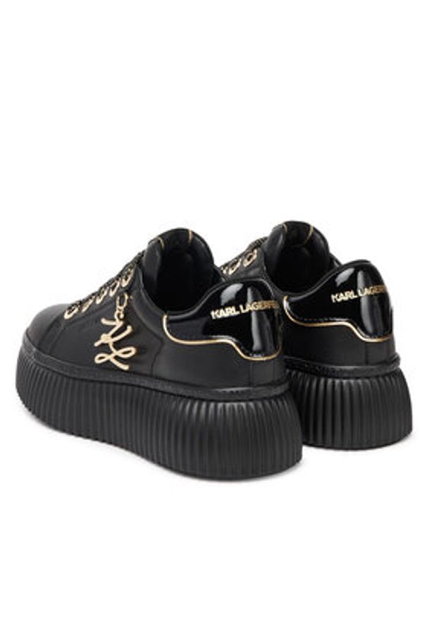 Karl Lagerfeld - KARL LAGERFELD Sneakersy KL42376A Czarny. Kolor: czarny. Materiał: skóra