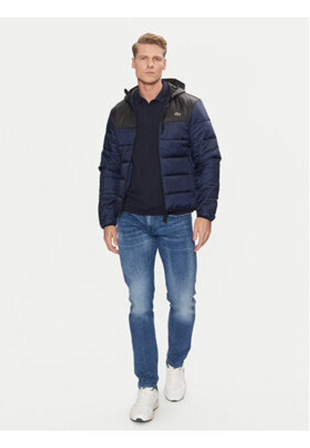 Lacoste Kurtka przejściowa BH6763 Granatowy Regular Fit. Kolor: niebieski. Materiał: syntetyk