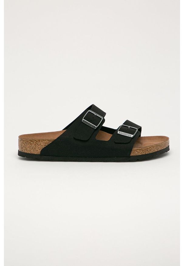 Birkenstock - Klapki Arizona. Kolor: czarny. Materiał: materiał, guma. Wzór: gładki