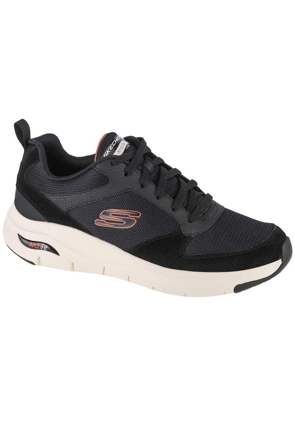 skechers - Buty do chodzenia męskie, Skechers Arch Fit - Servitica. Kolor: biały, czarny, wielokolorowy. Sport: turystyka piesza