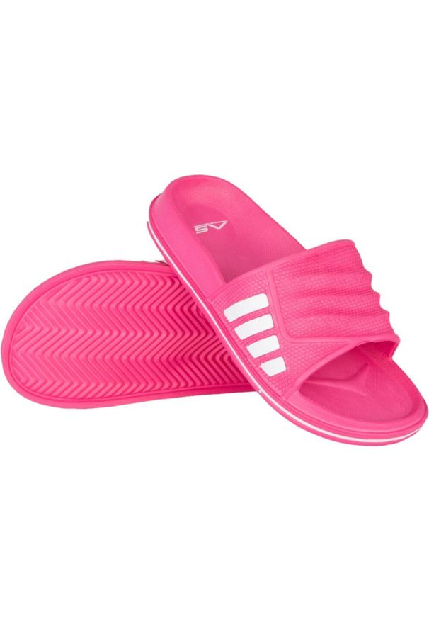 AQUA-SPORT - Klapki basenowe dla dzieci aqua-sport adisport junior. Kolor: biały, wielokolorowy, różowy. Styl: sportowy