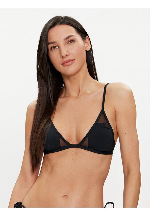 Calvin Klein Swimwear Góra od bikini KW0KW02325 Czarny. Kolor: czarny. Materiał: syntetyk