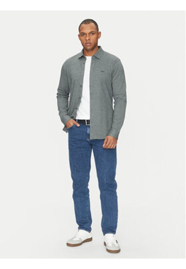 BOSS Koszula Mysoft 50519748 Szary Slim Fit. Kolor: szary. Materiał: bawełna