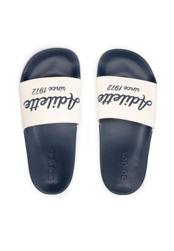 Adidas - adidas Klapki adilette Shower GW8748 Écru. Materiał: skóra