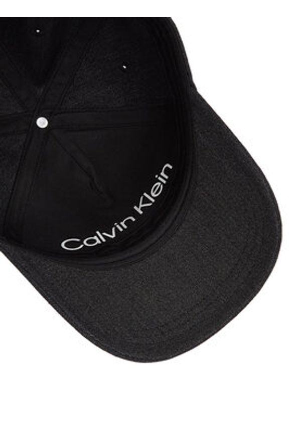Calvin Klein Czapka z daszkiem Raised Embroidery K60K613118 Czarny. Kolor: czarny. Materiał: len, materiał