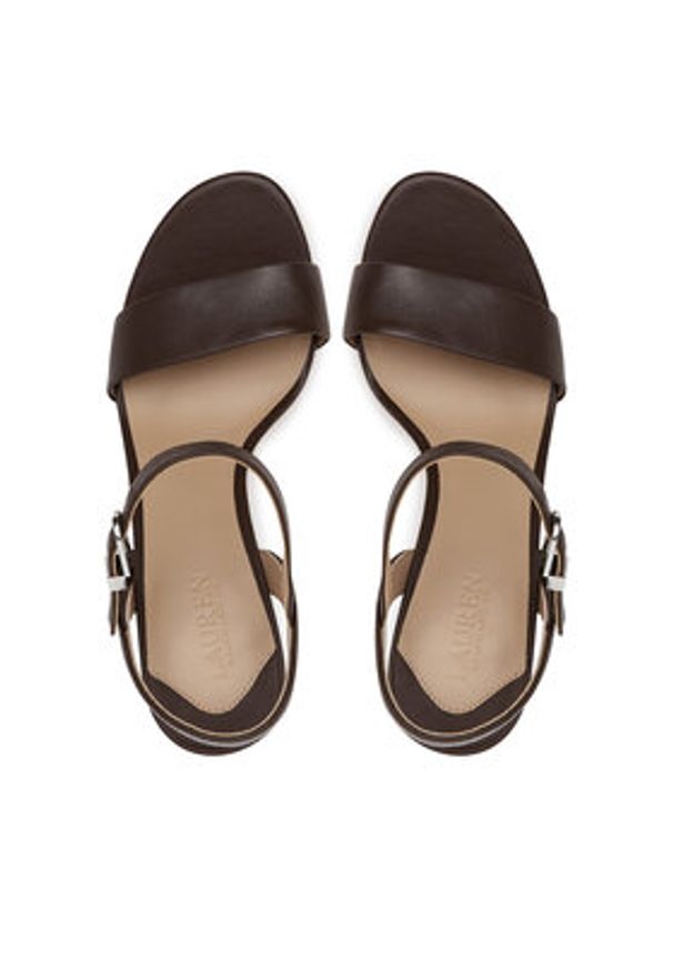 Lauren Ralph Lauren - LAUREN RALPH LAUREN Sandały 802940727011 Brązowy. Kolor: brązowy. Materiał: skóra