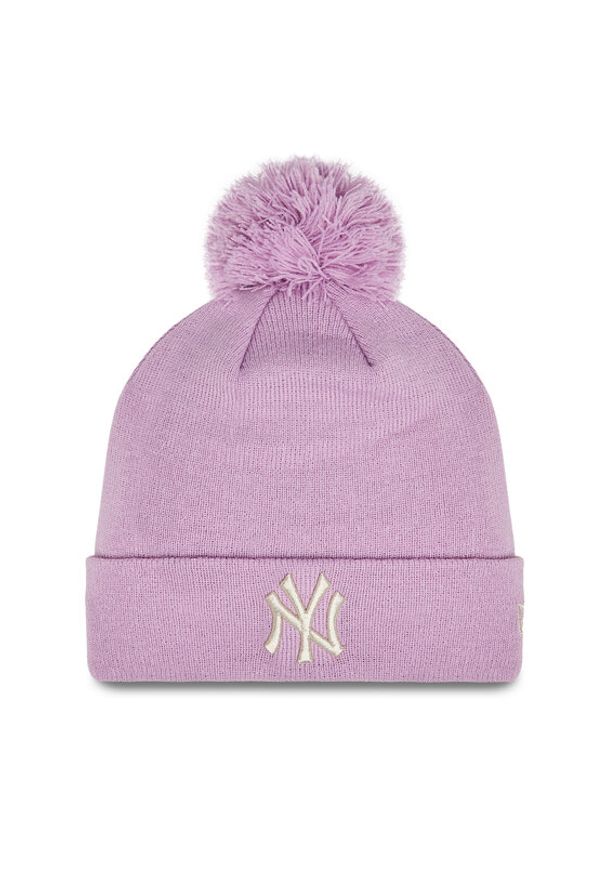 New Era Czapka Wmns Metallic Pom Nyy 60364280 Różowy. Kolor: różowy. Materiał: akryl, materiał