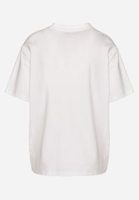 Born2be - Biały Bawełniany Klasyczny T-shirt Kollira. Okazja: na co dzień. Kolor: biały. Materiał: bawełna. Styl: klasyczny #3