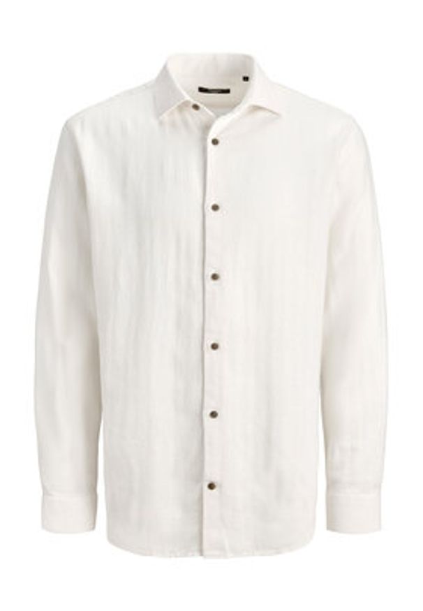 Jack & Jones Koszula Blaparker 12292161 Écru Regular Fit. Kolor: kremowy. Materiał: bawełna