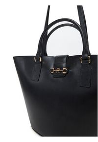 TOMMY HILFIGER - Tommy Hilfiger Torebka Heritage Leather Tote AW0AW17209 Czarny. Kolor: czarny. Materiał: skórzane #4