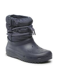 Crocs Śniegowce Classic Neo Puff Luxe Boot 207312 Granatowy. Kolor: niebieski