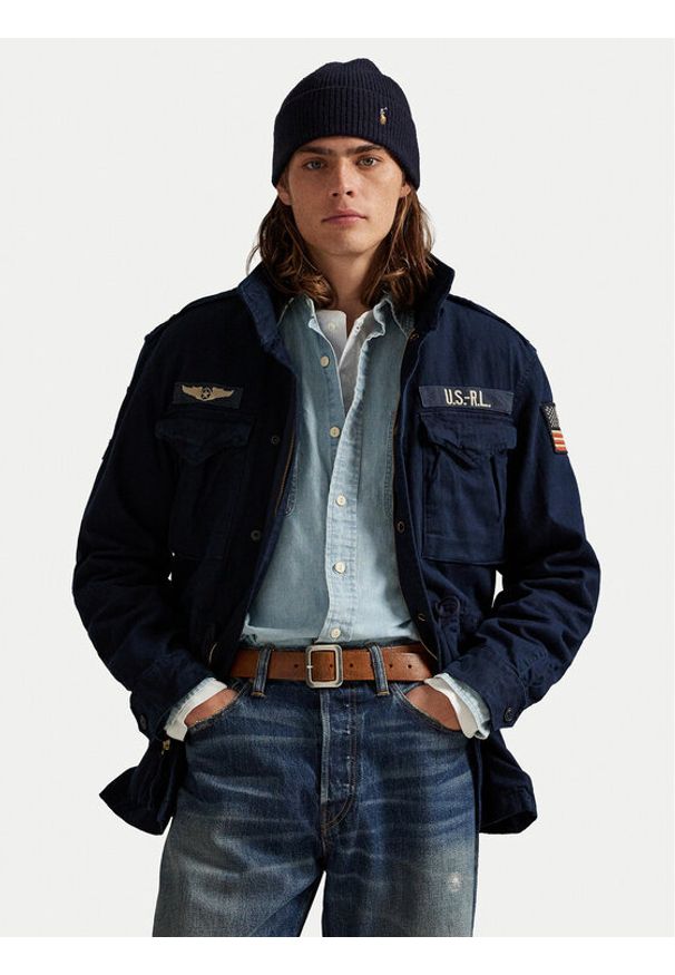 Polo Ralph Lauren Kurtka przejściowa 710968704001 Granatowy Regular Fit. Typ kołnierza: polo. Kolor: niebieski. Materiał: bawełna