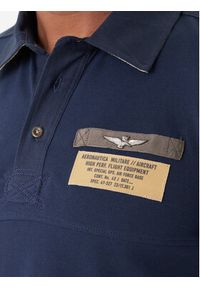 Aeronautica Militare Polo 252PO1897UP00173 Granatowy Regular Fit. Typ kołnierza: polo. Kolor: niebieski. Materiał: bawełna #4
