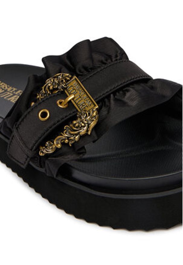 Versace Jeans Couture Klapki 80VA3SM5 Czarny. Kolor: czarny. Materiał: materiał