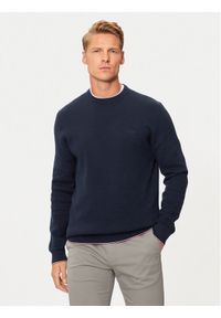 Hechter Paris Sweter 65006 142802 Granatowy Regular Fit. Kolor: niebieski. Materiał: bawełna