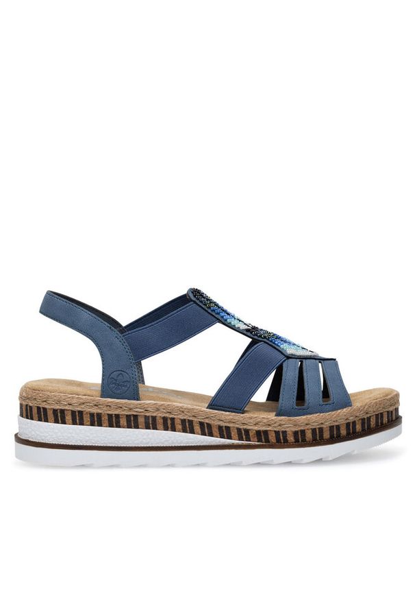 Sandały Rieker. Kolor: niebieski