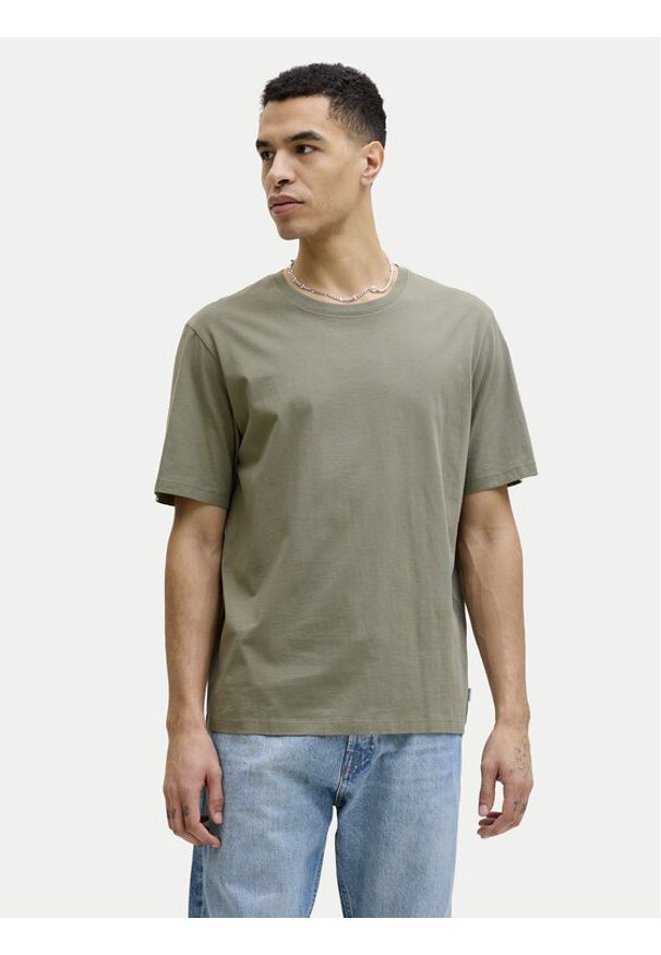 Jack & Jones T-Shirt Organic Basic 12156101 Zielony Regular Fit. Kolor: zielony. Materiał: bawełna