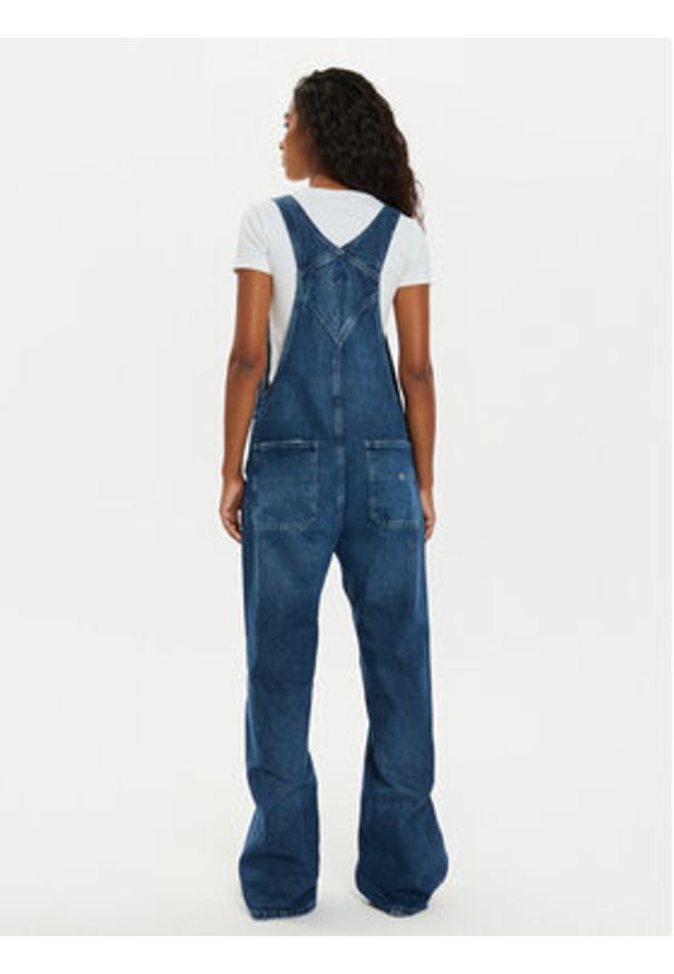 Tommy Jeans Kombinezon Denim DW0DW19637 Granatowy Regular Fit. Kolor: niebieski. Materiał: bawełna