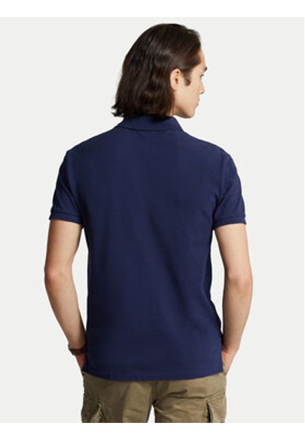 Polo Ralph Lauren Polo Core Replen 710795080 Granatowy Slim Fit. Typ kołnierza: polo. Kolor: niebieski. Materiał: bawełna