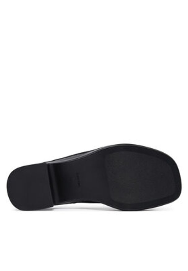 Calvin Klein Japonki Block Heel Sndl Thong Lth HW0HW02913 Czarny. Kolor: czarny. Materiał: skóra