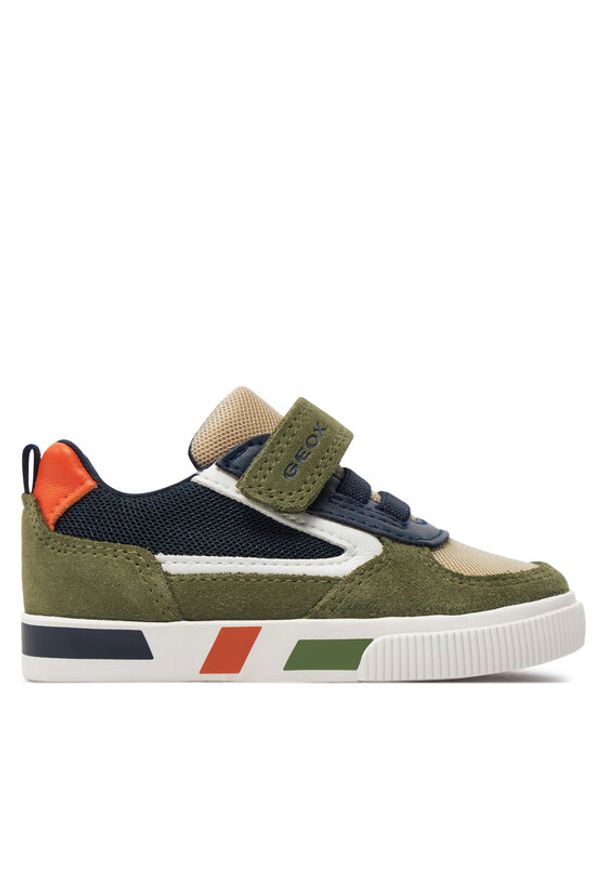 Geox Sneakersy B Kilwi Boy B45A7B 02214 CF3F4 M Khaki. Kolor: brązowy. Materiał: skóra, zamsz