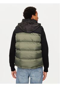 SCHOTT N.Y.C. Bezrękawnik UTAHV Zielony Regular Fit. Kolor: zielony. Materiał: syntetyk. Długość rękawa: bez rękawów