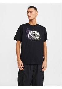 Jack & Jones - Jack&Jones T-Shirt Map Logo 12252376 Czarny Standard Fit. Kolor: czarny. Materiał: bawełna #1