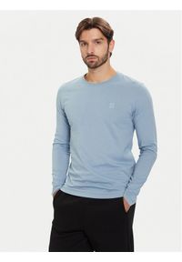 BOSS Longsleeve Tacks 50512111 Błękitny Regular Fit. Kolor: niebieski. Materiał: bawełna. Długość rękawa: długi rękaw