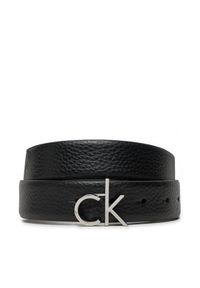 Calvin Klein Pasek Damski Ck Logo Buckle Belt 3.0_Pbl K60K613073 Czarny. Kolor: czarny. Materiał: skóra