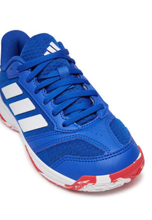 Adidas - adidas Buty halowe Ligra 8 Indoor Shoes Kids IH8245 Niebieski. Kolor: niebieski. Materiał: materiał