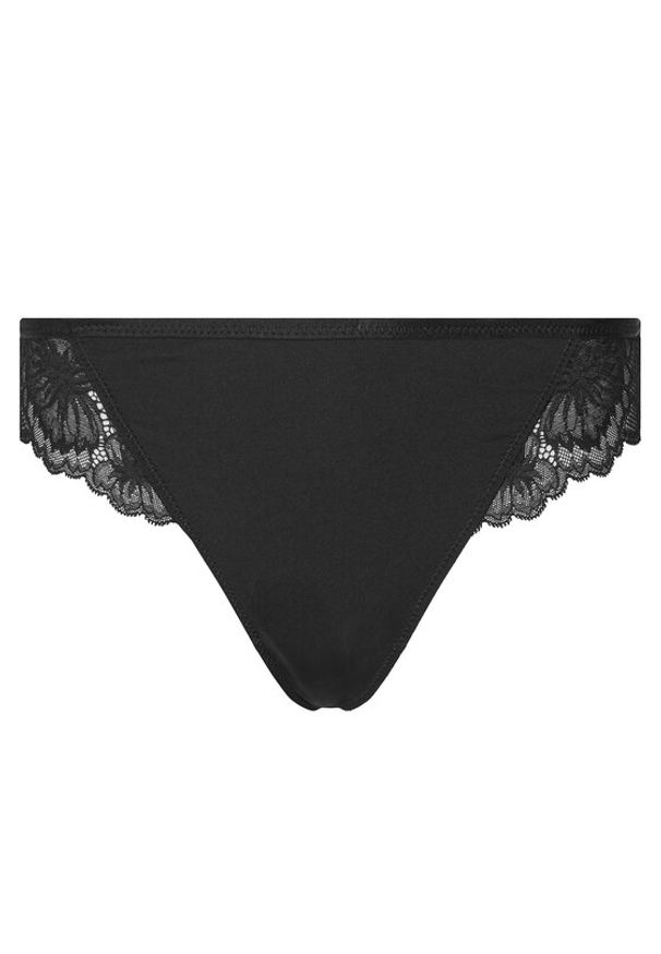 Hunkemöller Stringi Stormi 301620 Czarny. Kolor: czarny. Materiał: syntetyk