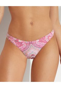 Melissa Odabash - MELISSA ODABASH - Różowy dół od bikini Paisley Blush. Stan: obniżony. Kolor: wielokolorowy, fioletowy, różowy. Materiał: materiał. Wzór: paisley