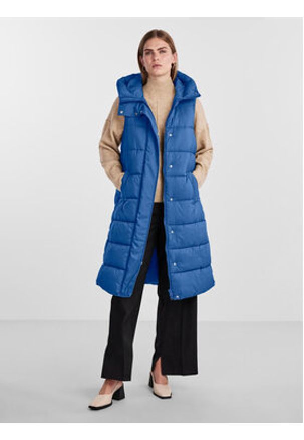 YAS Bezrękawnik 26031872 Niebieski Regular Fit. Kolor: niebieski. Materiał: syntetyk. Długość rękawa: bez rękawów