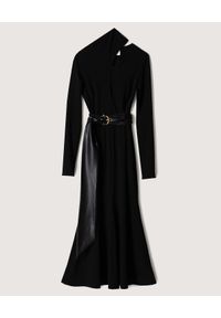 NANUSHKA - Czarna sukienka Clement. Kolor: czarny. Długość rękawa: długi rękaw. Wzór: aplikacja, motyw zwierzęcy, nadruk. Sezon: jesień. Typ sukienki: dopasowane #2