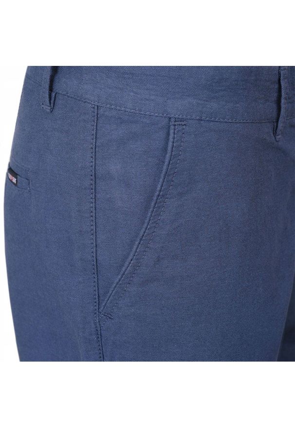 Bawełniane Męskie Krótkie Spodenki (Szorty) - Pako Jeans - Ciemnoniebieskie. Kolor: niebieski. Materiał: bawełna. Długość: krótkie. Sezon: lato. Styl: klasyczny