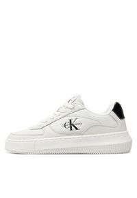 Calvin Klein Jeans Sneakersy Chunky Cupsole Low Lth Ml Meta YW0YW01410 Biały. Kolor: biały